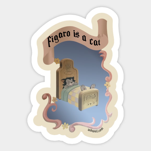 FIGARO IS A CAT - WDWNT Sticker by magicskyway